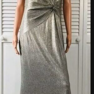 Calvin Klein Strapless Silver Dress